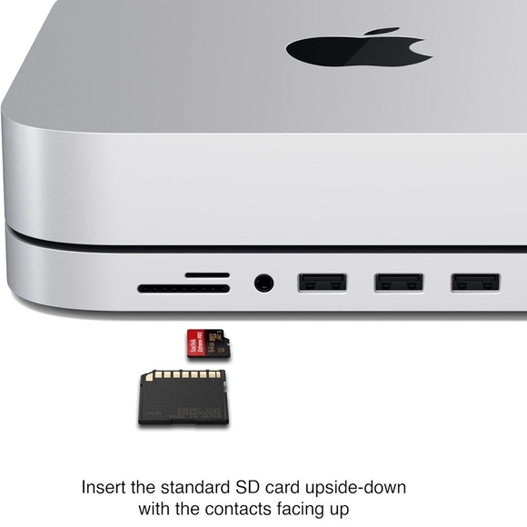 Satechi USB C Hub - Type-C Aluminum Stand & Hub for M1/M2 Apple MacMini - Picture 6 of 9